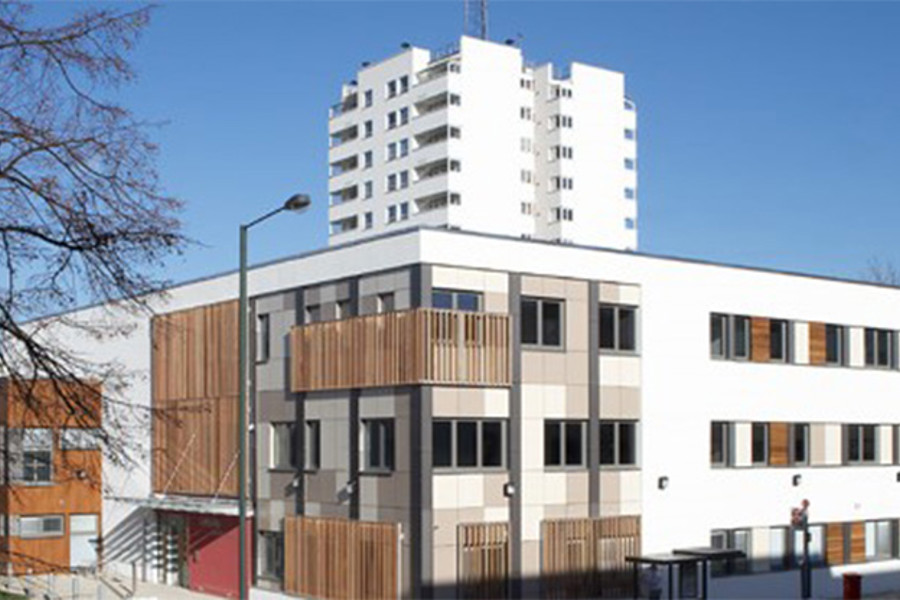 Lakeside building