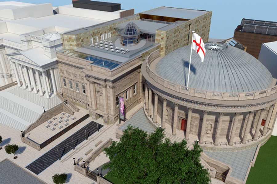 Aerial image of liverpool library