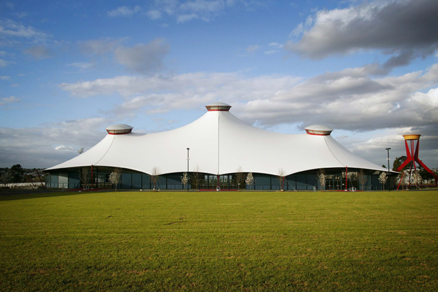 large white canopy outside