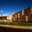 Haeata Community Campus exterior at evening