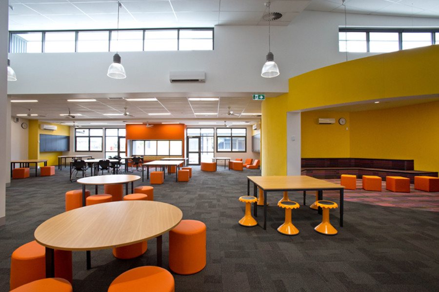 Interior of school building